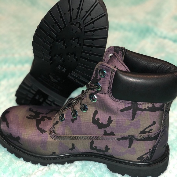 timberland purple camo boots